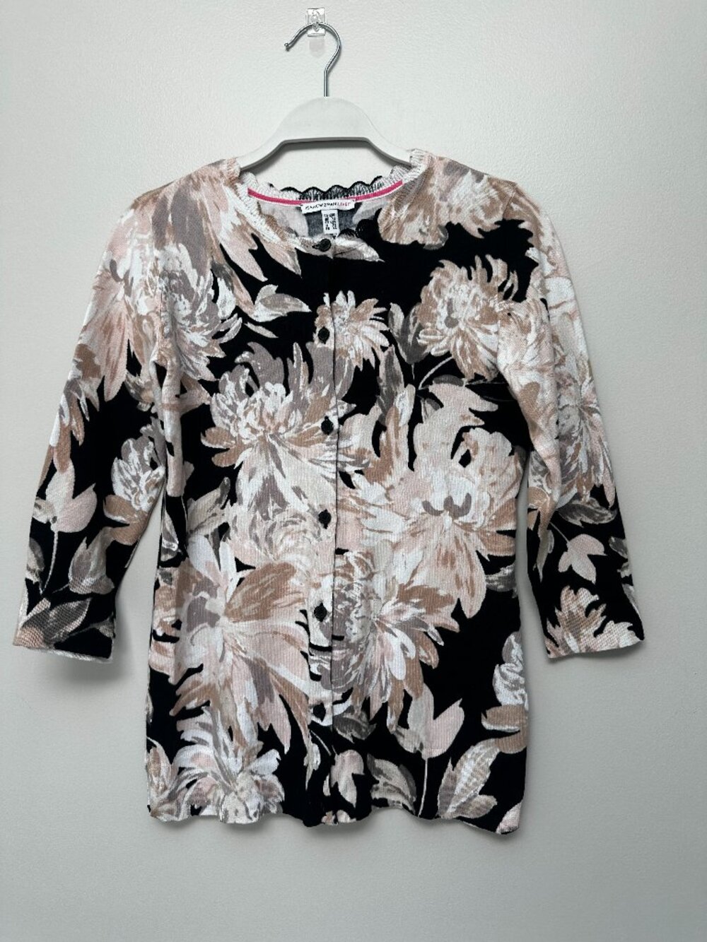 Isaac Mizrahi Floral Print Cardigan Size XXS